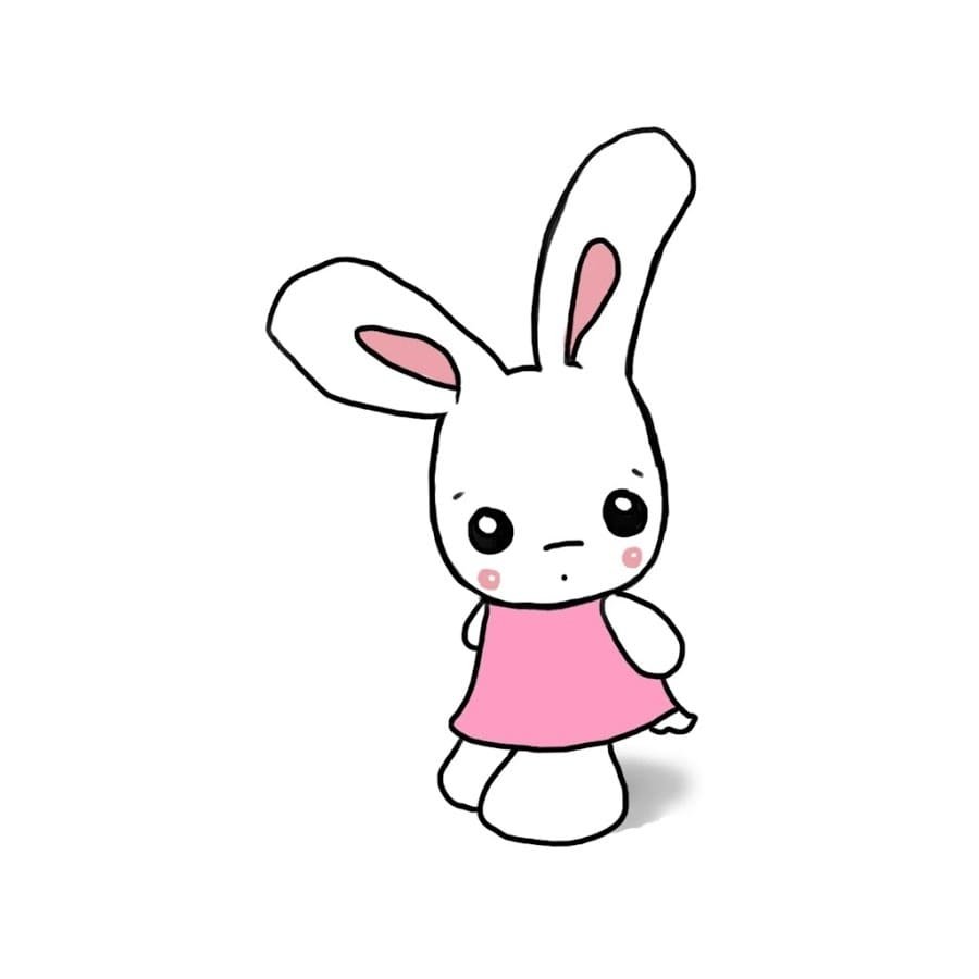 Милая пара кроликов для срисовки