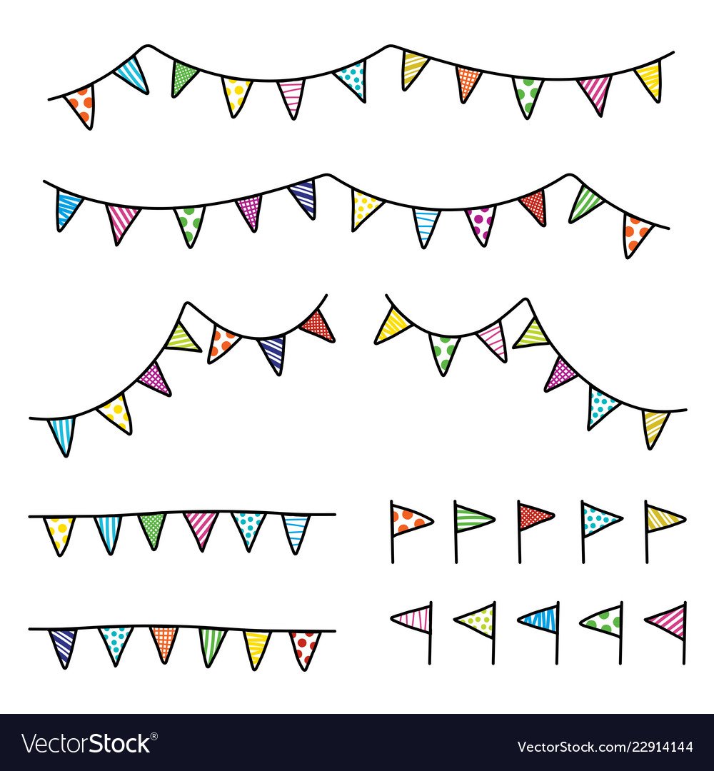 Ярмарочные флажки рисунок