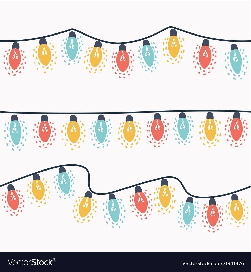 Флэт Новогодняя гирлянда