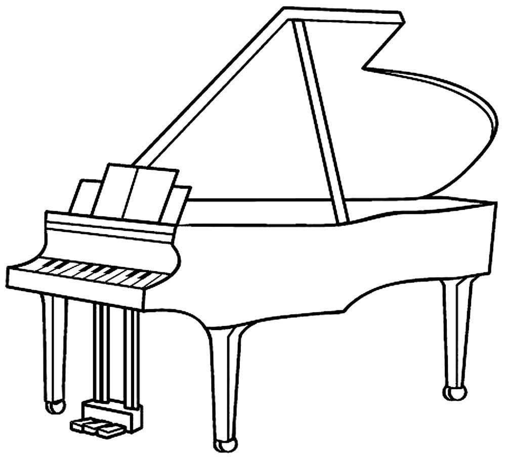 Фортепиано раскраска