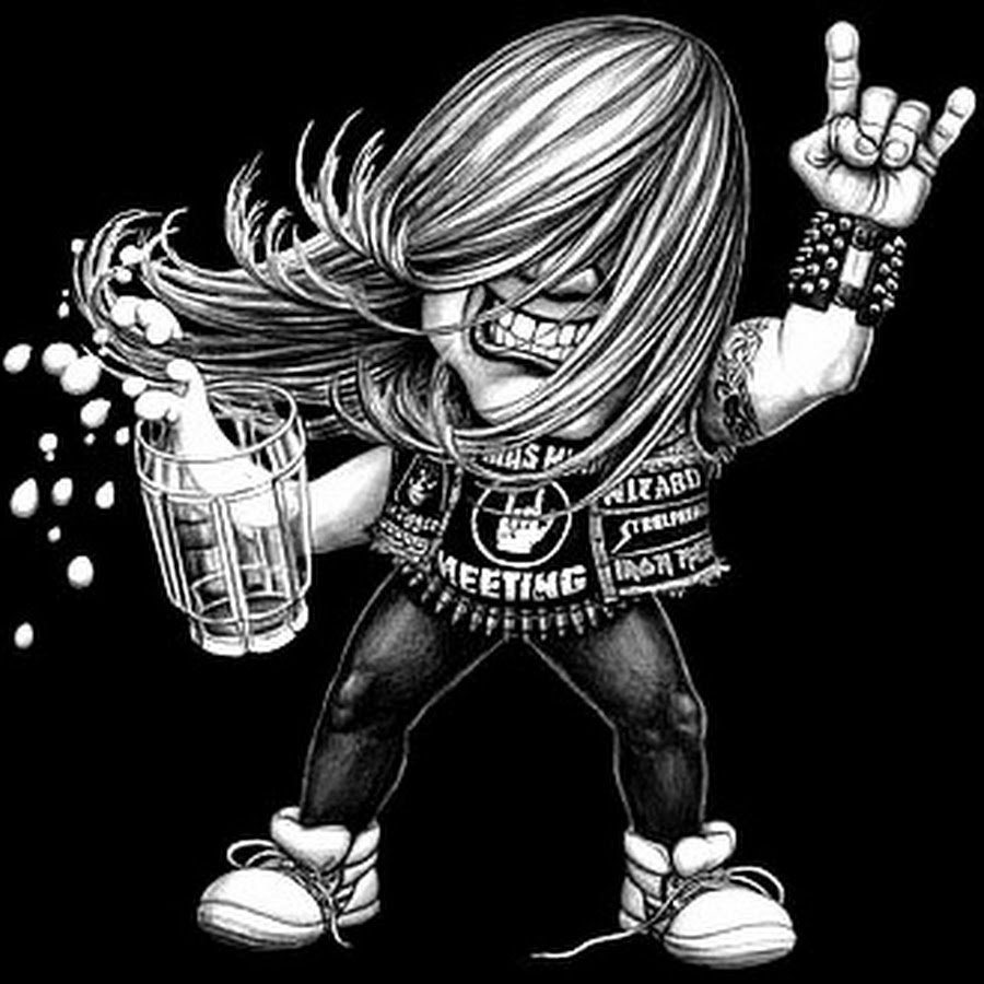 Открытка в стиле рок