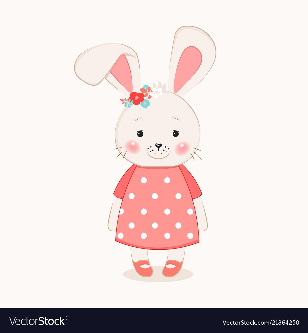 Зайчик в платье рисунок