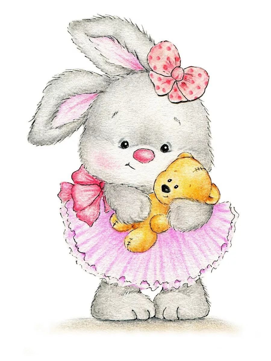 Кролик рисование гуашью для детей