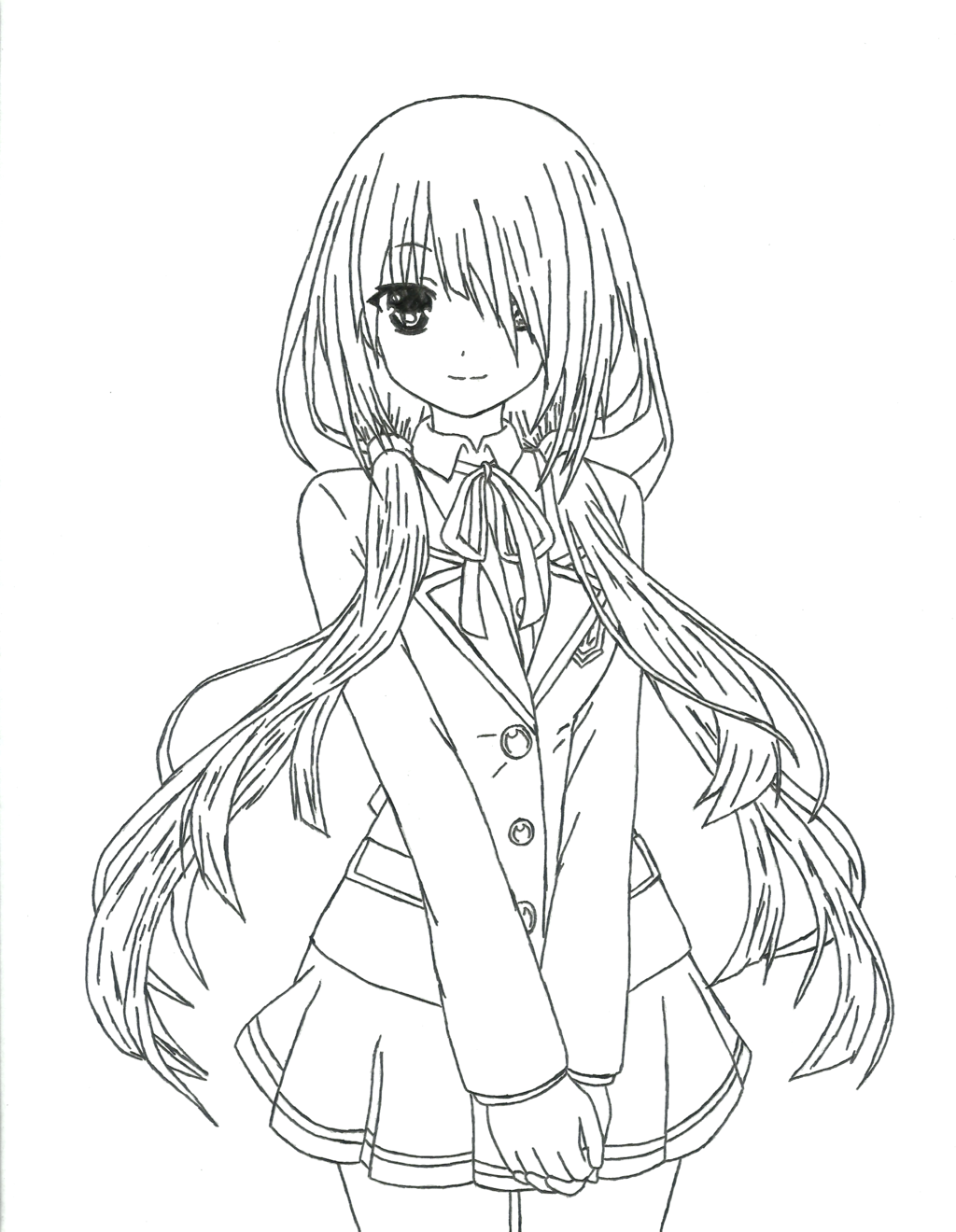 Раскраска таки Саки Куруми