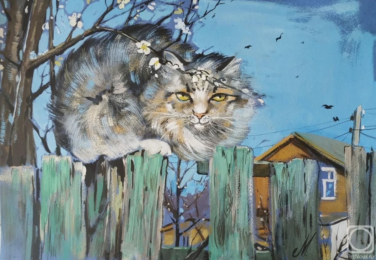 Коты живопись Мария Чепелева