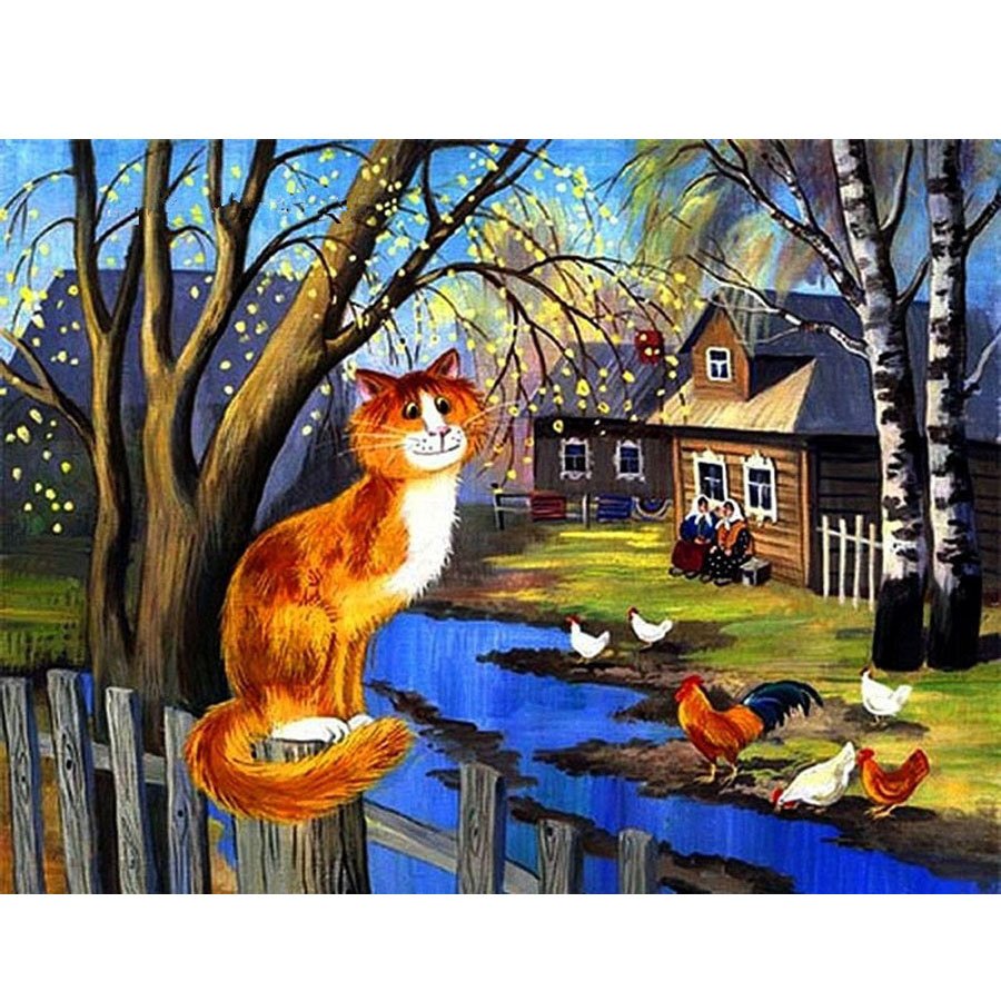 Картины Татьяны Родионовой Деревенские коты
