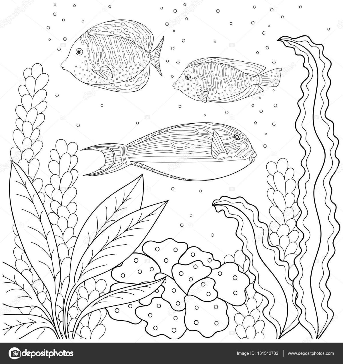 Морское дно раскраска