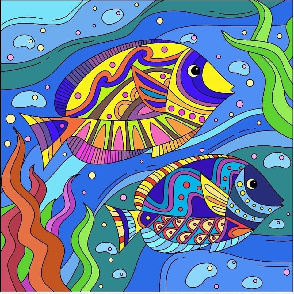 Витраж рыбки