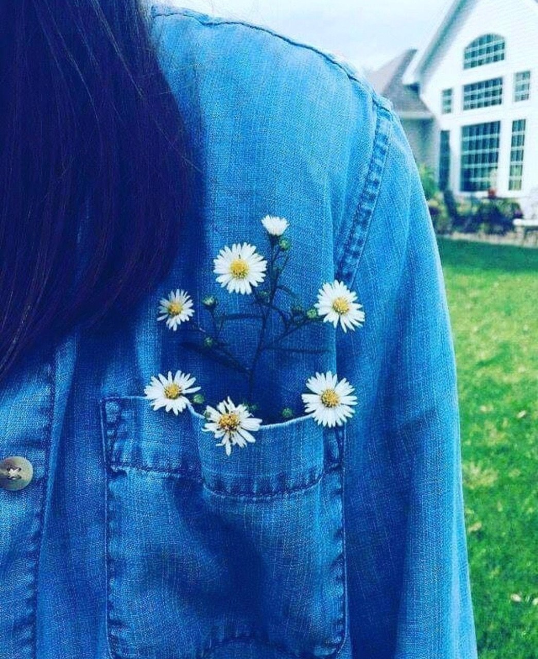 Ромашки на могиле