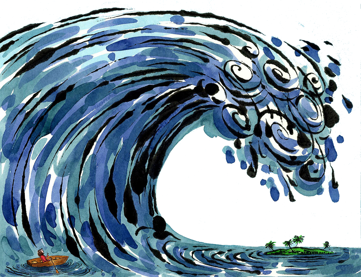 ЦУНАМИ иллюстрация