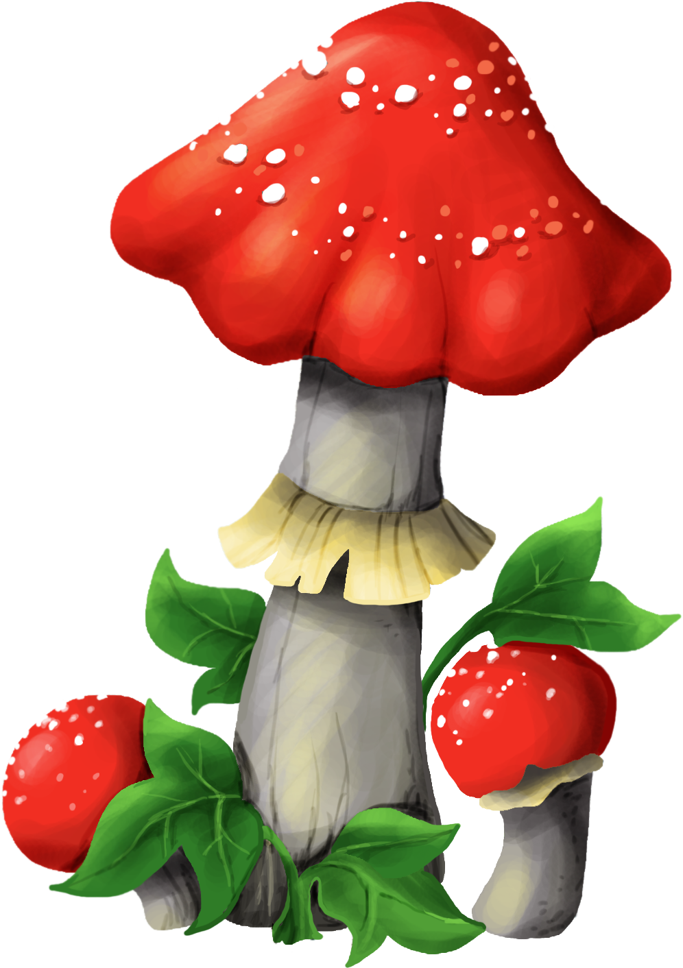 Мультяшный гриб мухомор