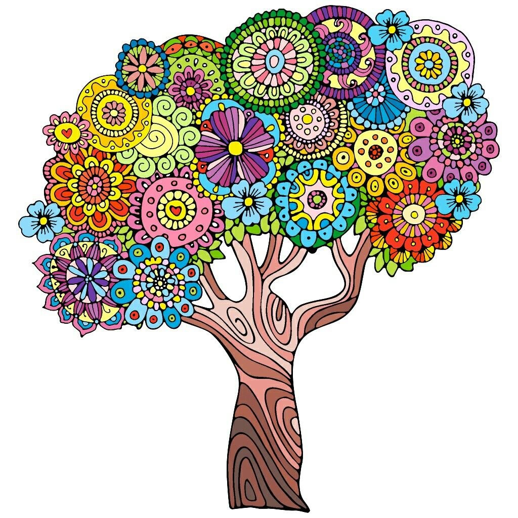 Дерево жизни с нарисованными портретами