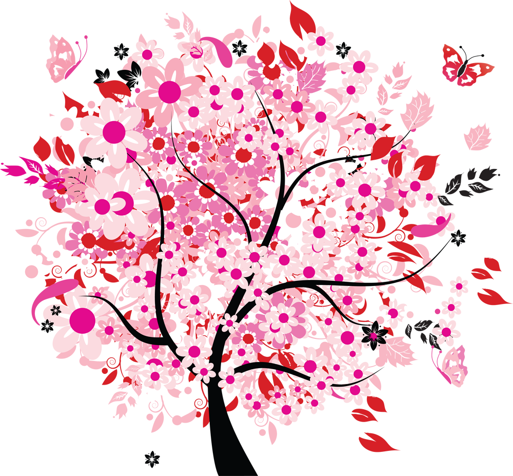 Цветущее дерево стилизованное