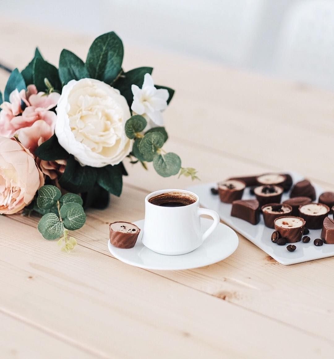 Шоколад цветы кофе