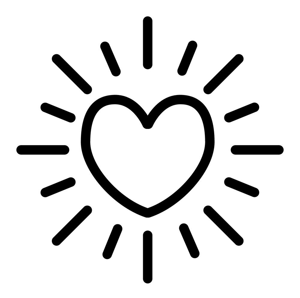 Сердце с лучами