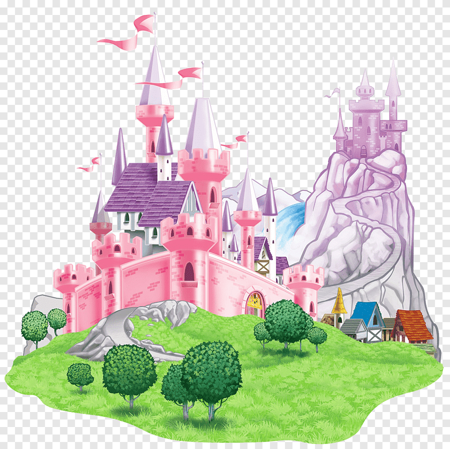 Сказочное королевство на белом фоне