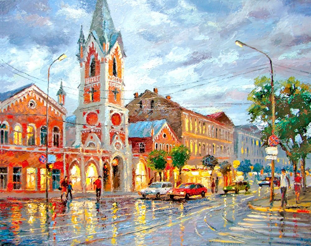 Дмитрий Спирос картины городской пейзаж Самары