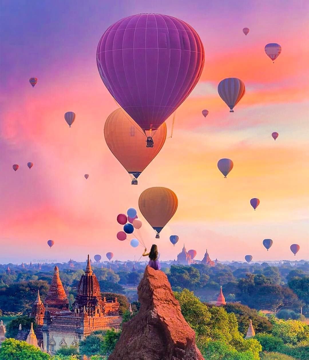 На воздушном шаре