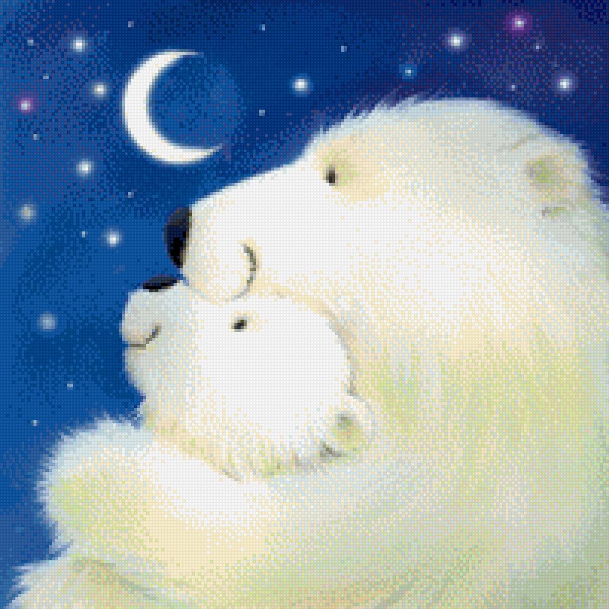 Новогодний белый медведь