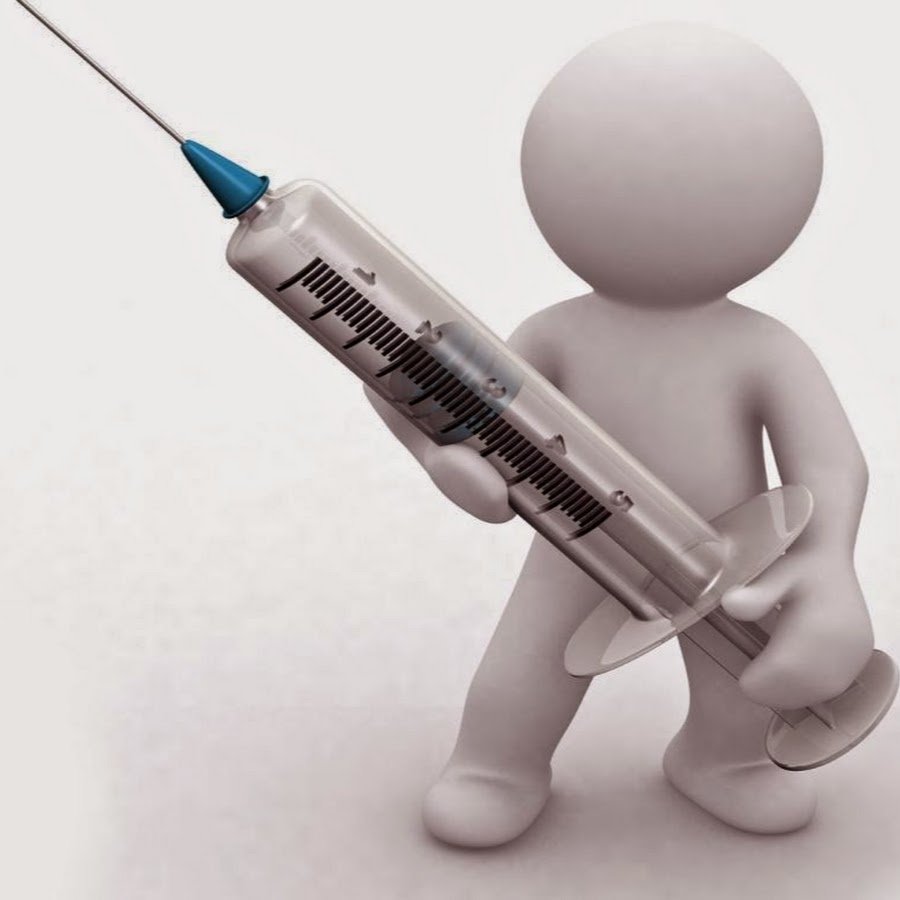 Вакцина на белом фоне