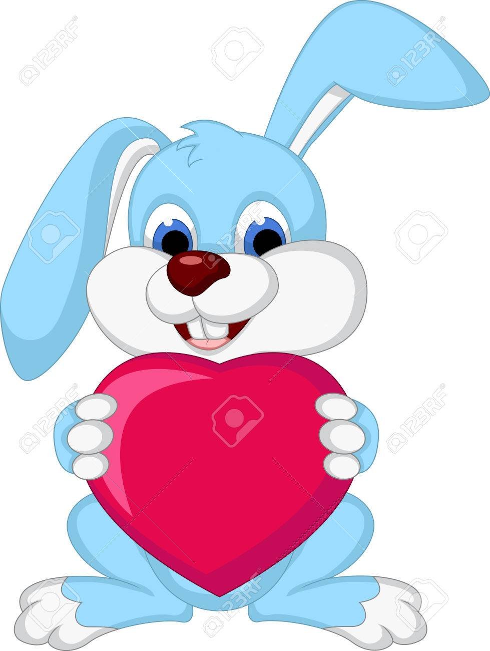 Зайчик держит сердечко