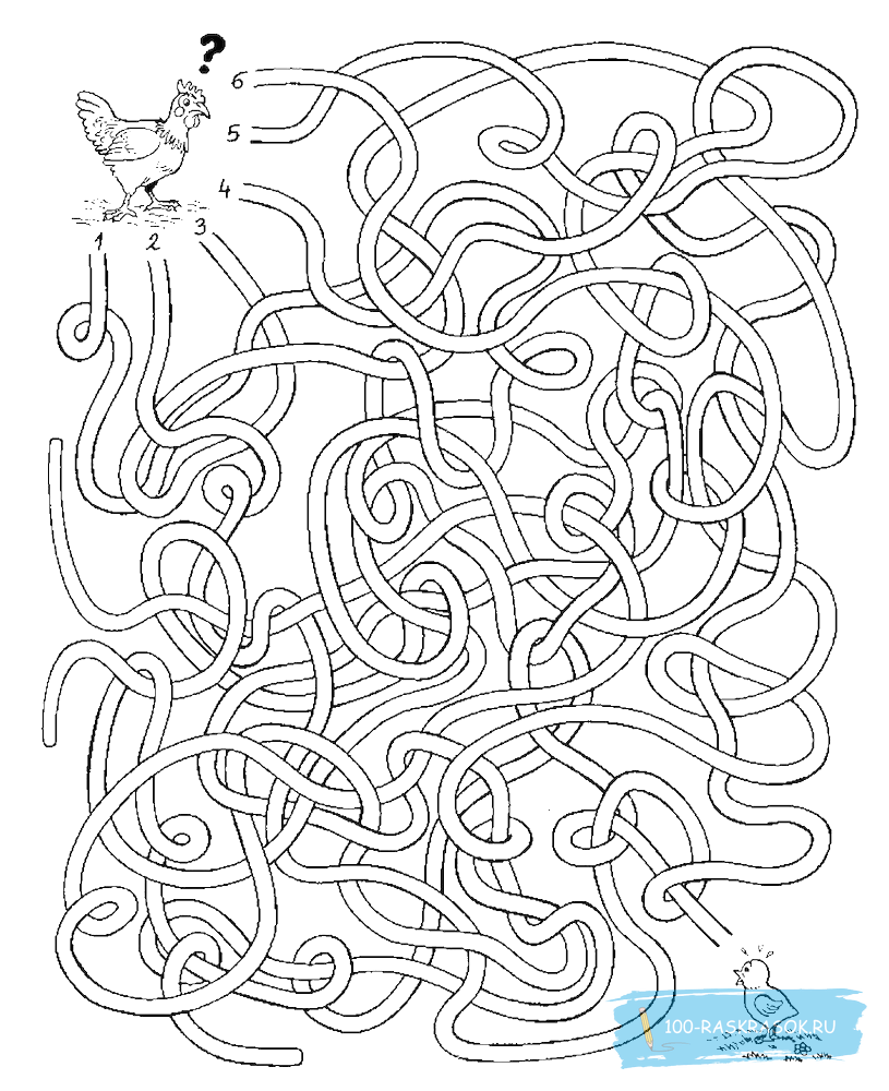 Лабиринт для детей 6 лет 7лет