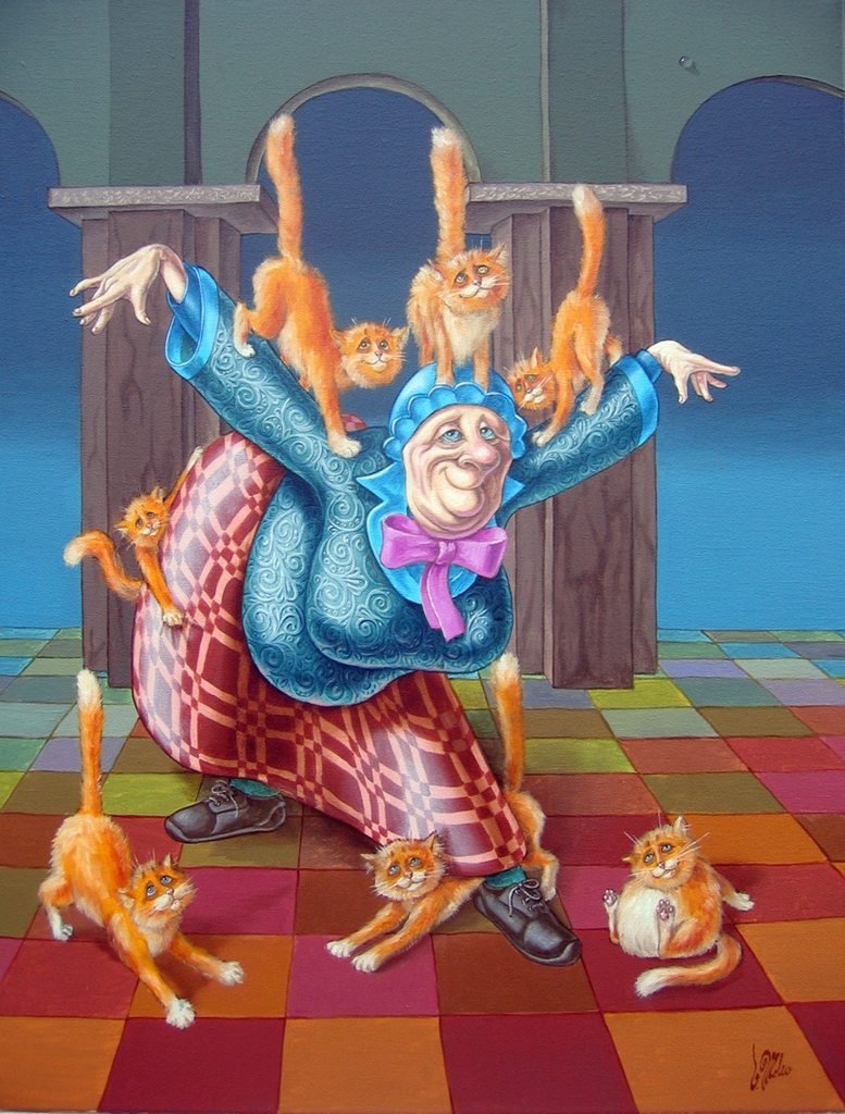 Бабульки с кошками