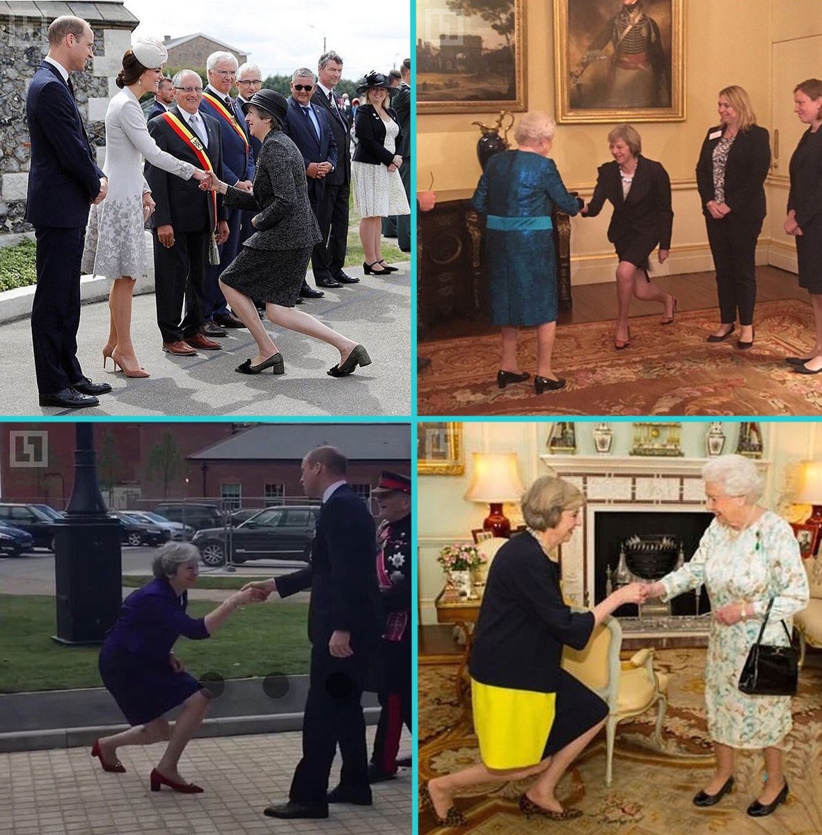 Тереза Мэй Реверанс перед королевой