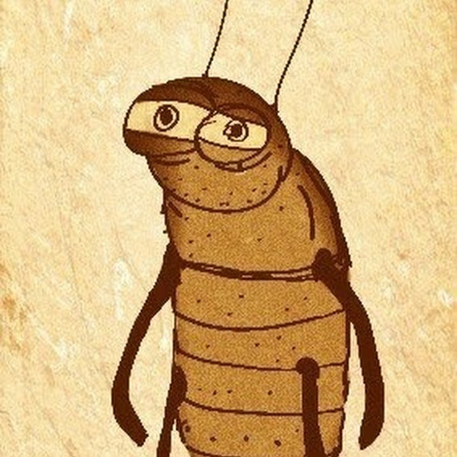 Смешной Жук на прозрачном фоне