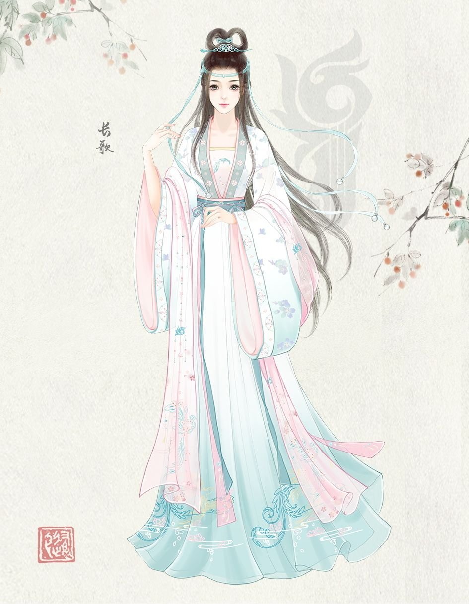 Китаянка в Ханьфу аниме