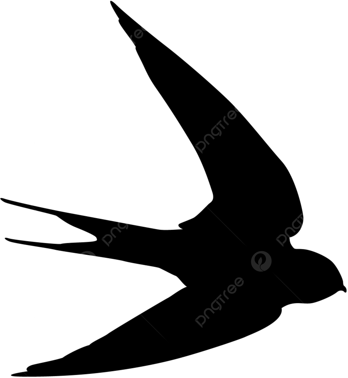 Трафарет ласточки для декора