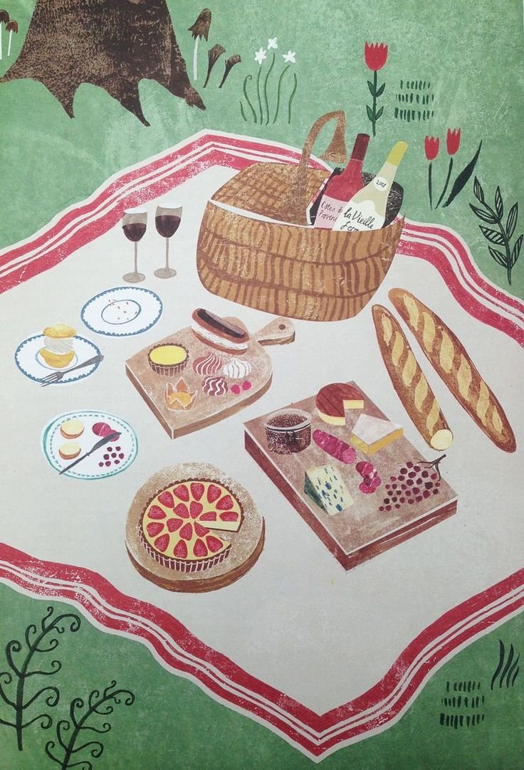 Пикник иллюстрация