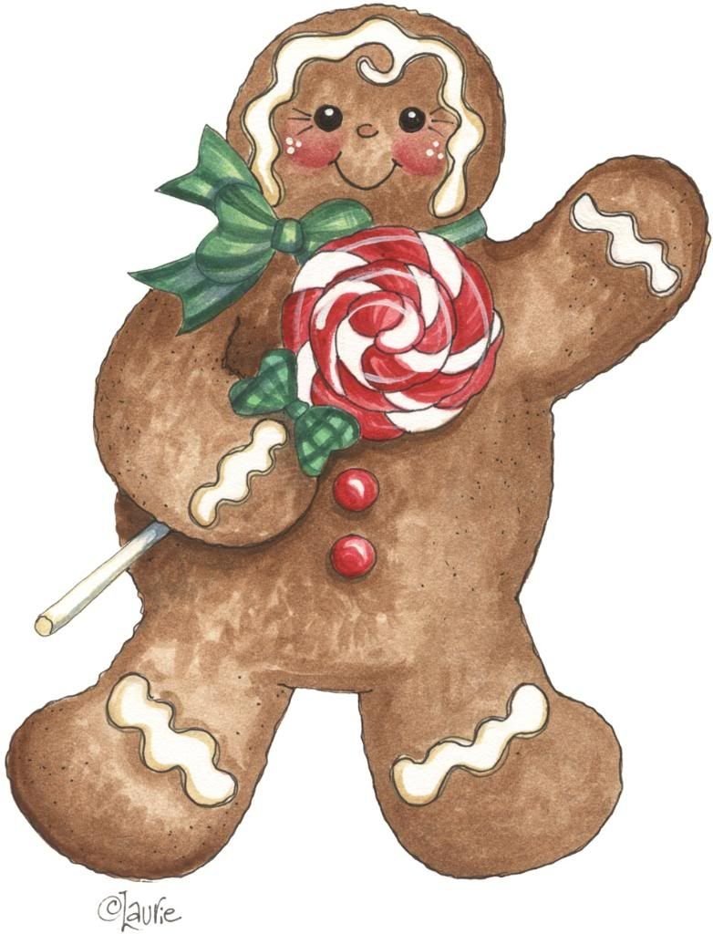 Рождественский пряник рисунок