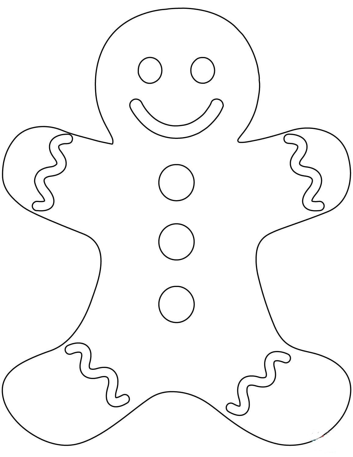 Пряничный человечек раскраска