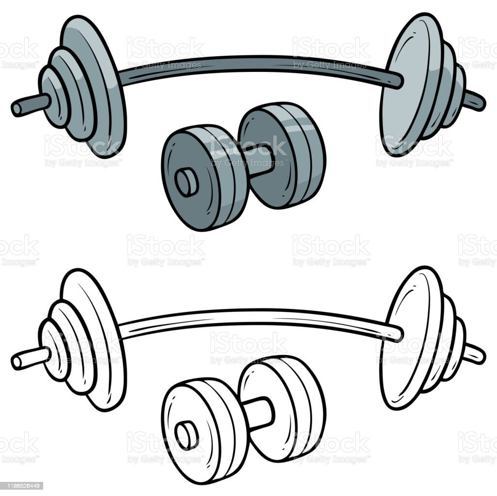 Штанга в мультяшном виде