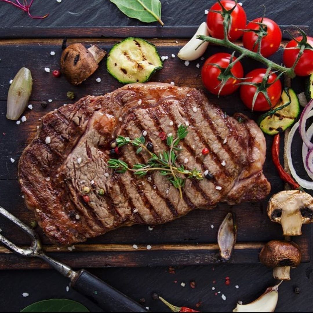 Стейк красивая подача