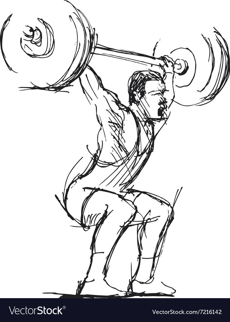 Тяжелоатлет эскиз