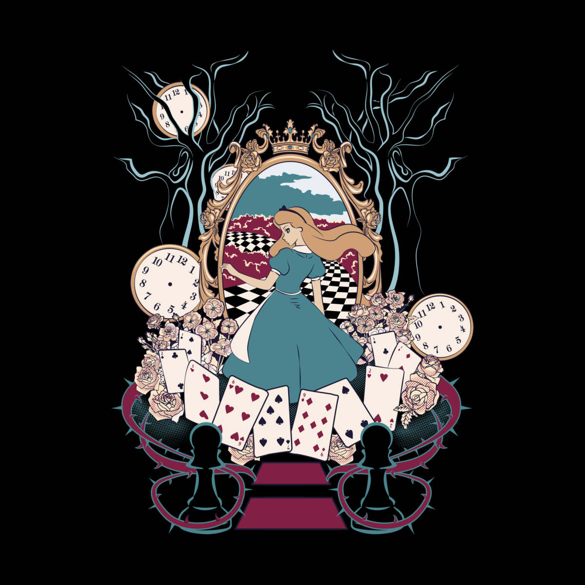 Алиса в стране чудес тим Бертон арт