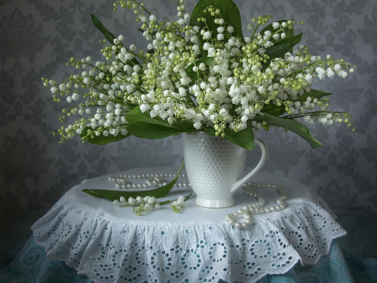 Красивый букет ландышей