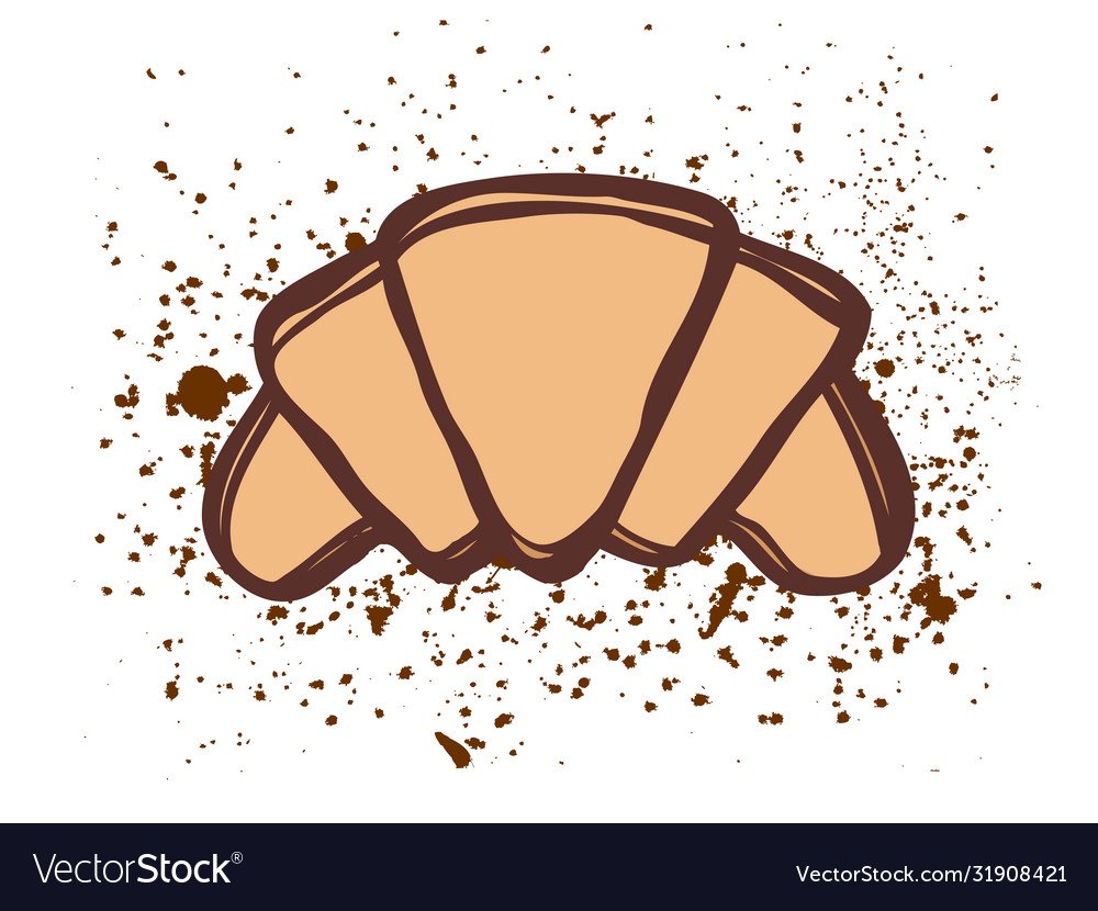 Круассан мультяшный