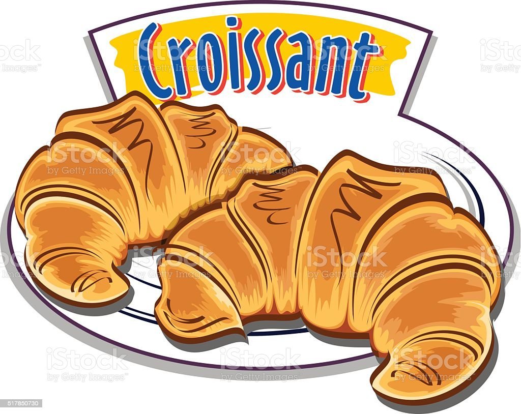 Круассан акварелью