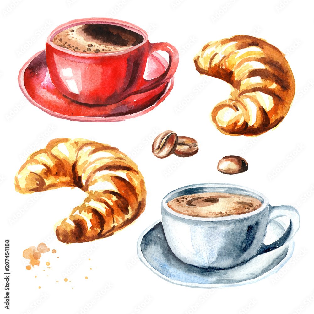 Круассан мультяшный рисунок