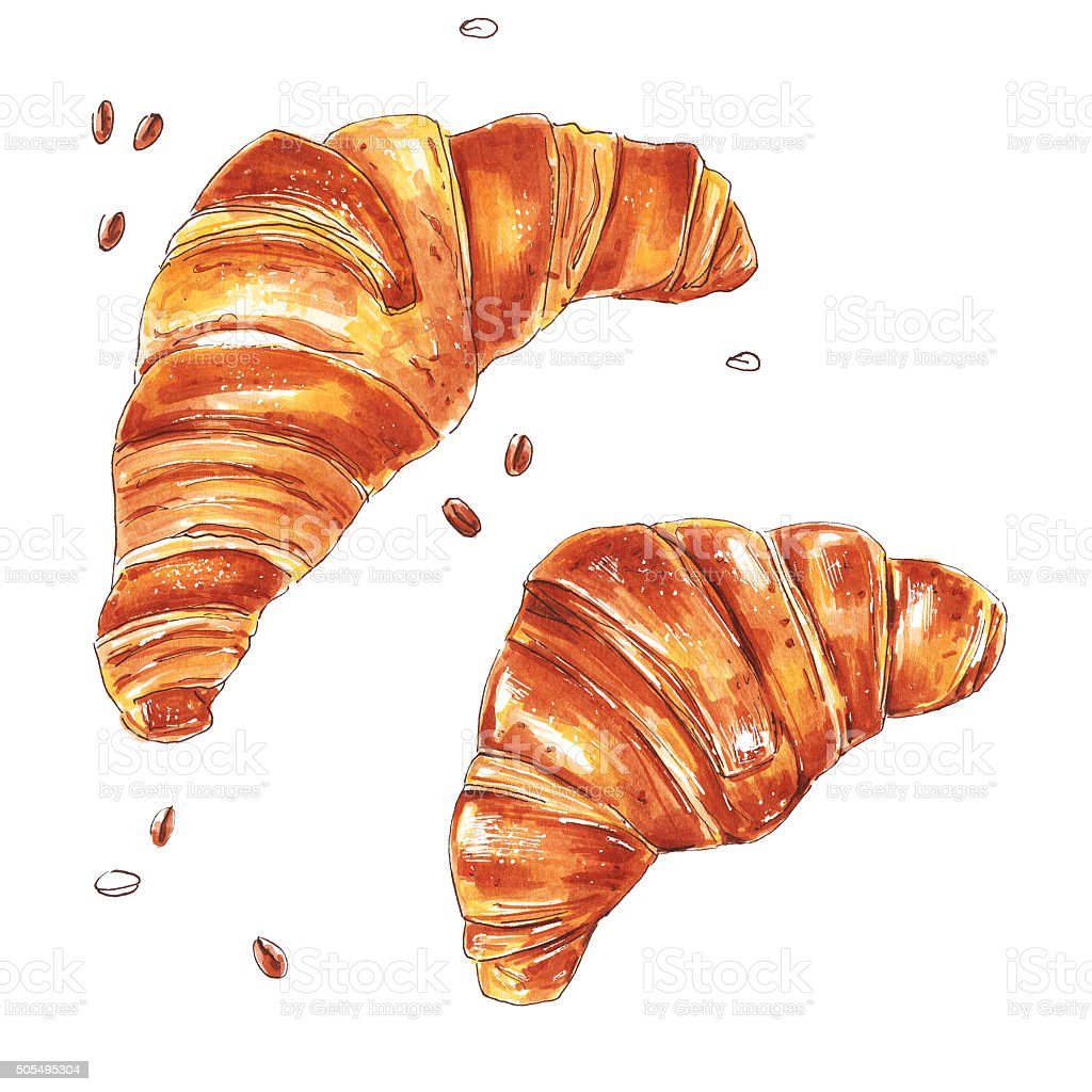 Круассан мультяшный