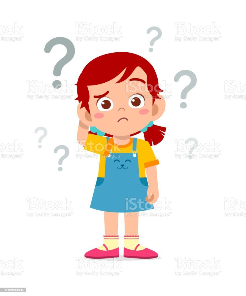 Девочка думает