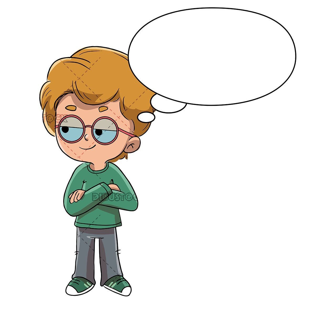 Мальчик думает рисунок