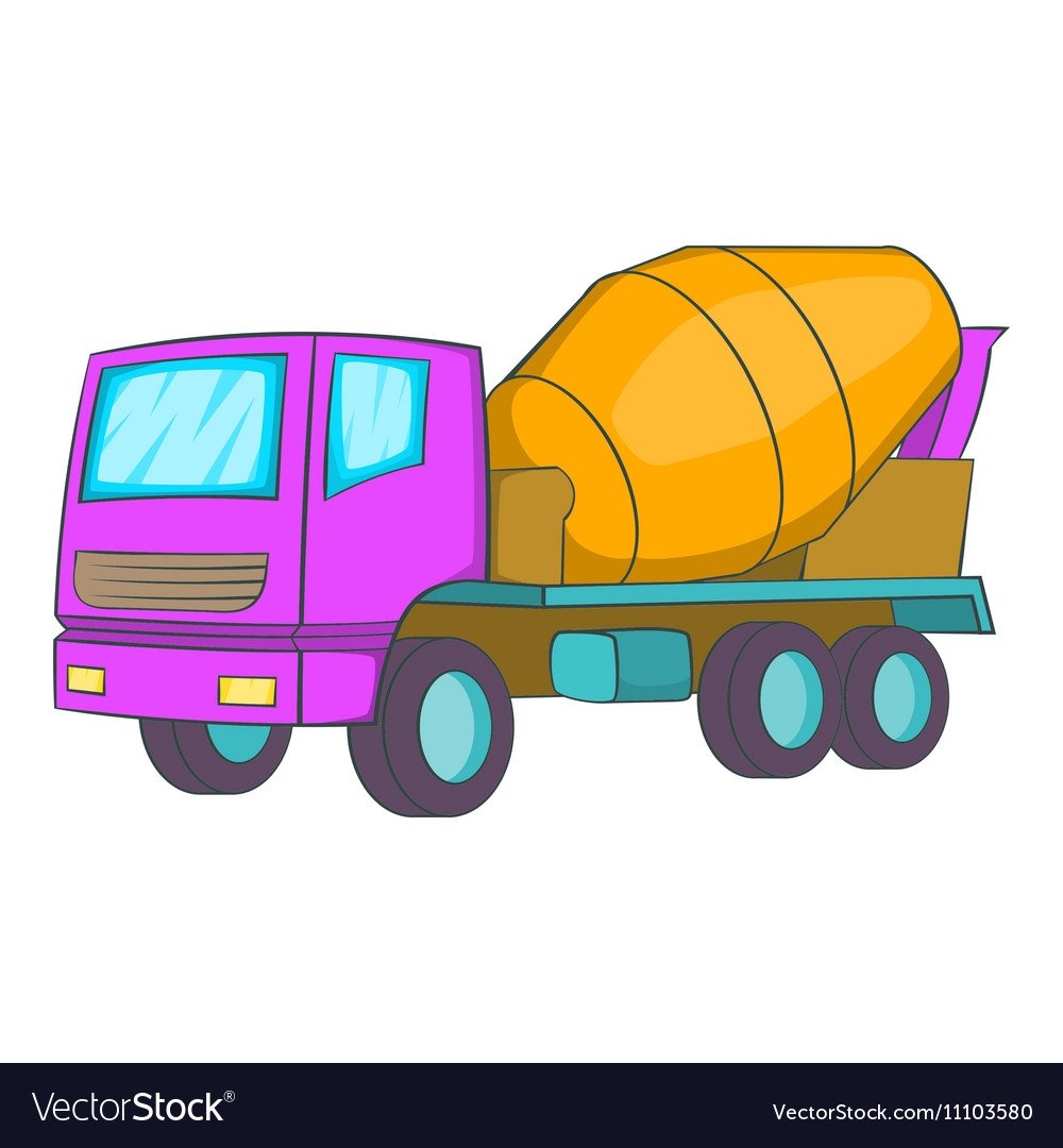 Бетономешалка мультяшная