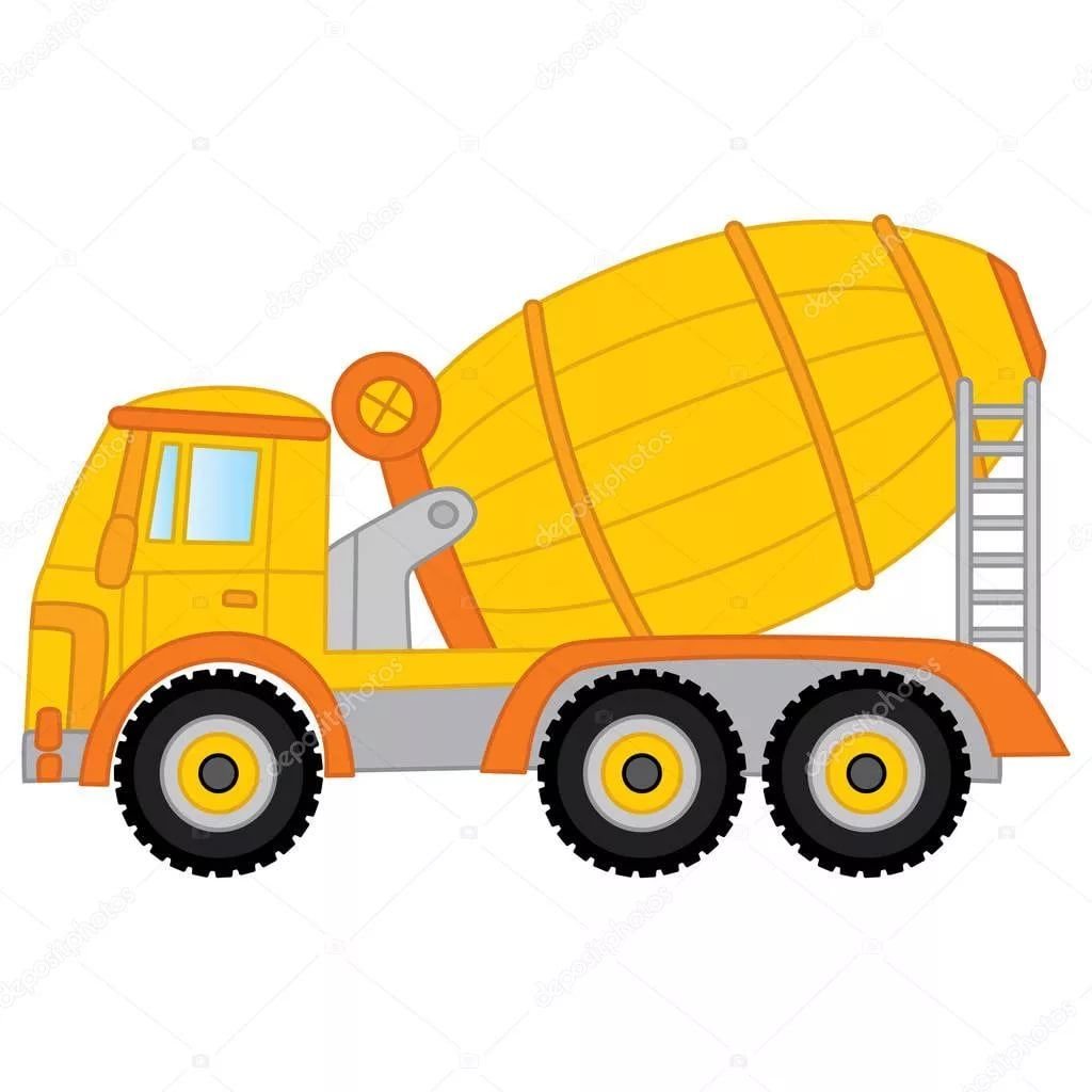 Бетономешалка мультяшная