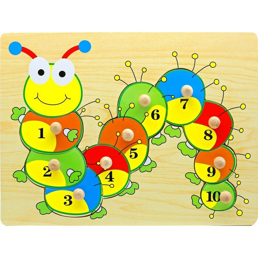 Пазл вкладыш гусеница