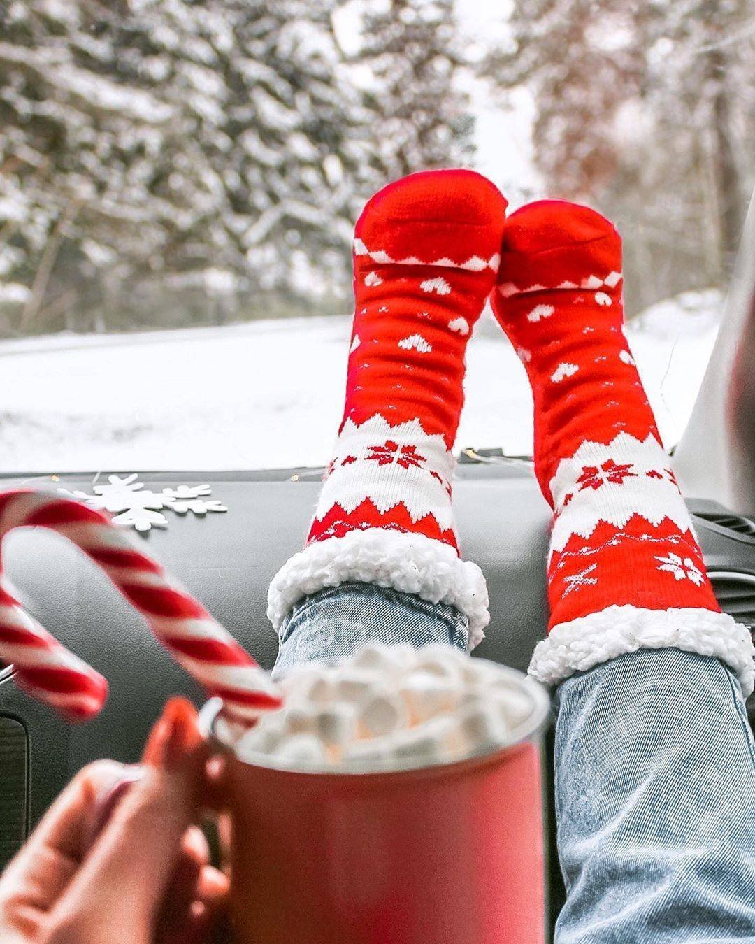 Зимняя фотосессия блондинка