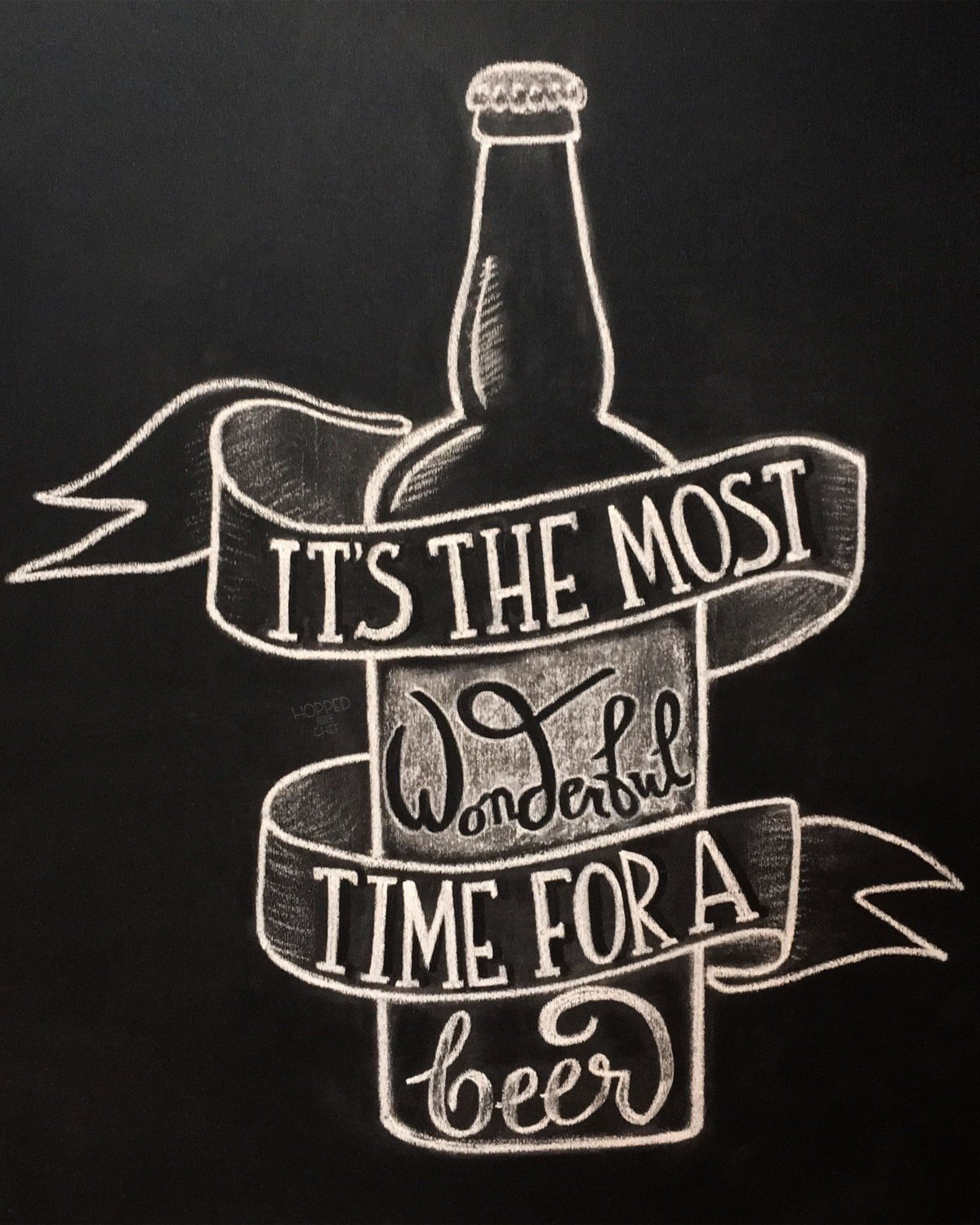 Меловая доска пиво